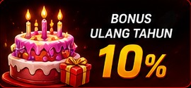 Bonus Ulang Tahun 10 persen